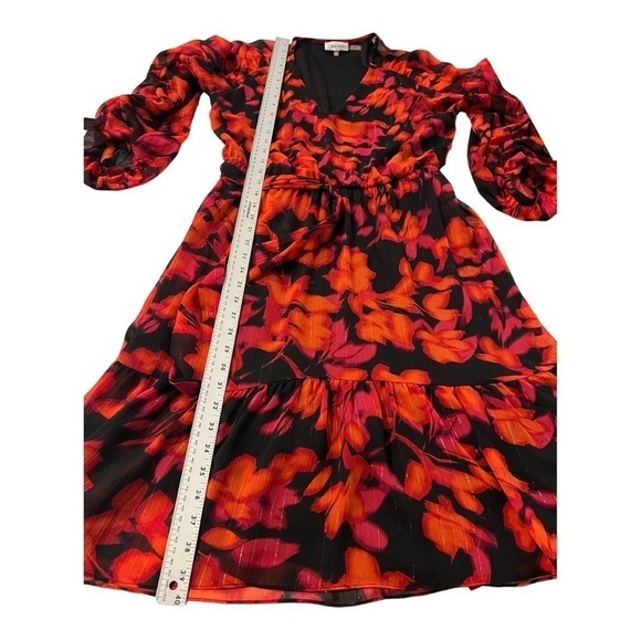 Calvin Klein Floral Print Belted Dress Size Medium - Picture 8 of 11